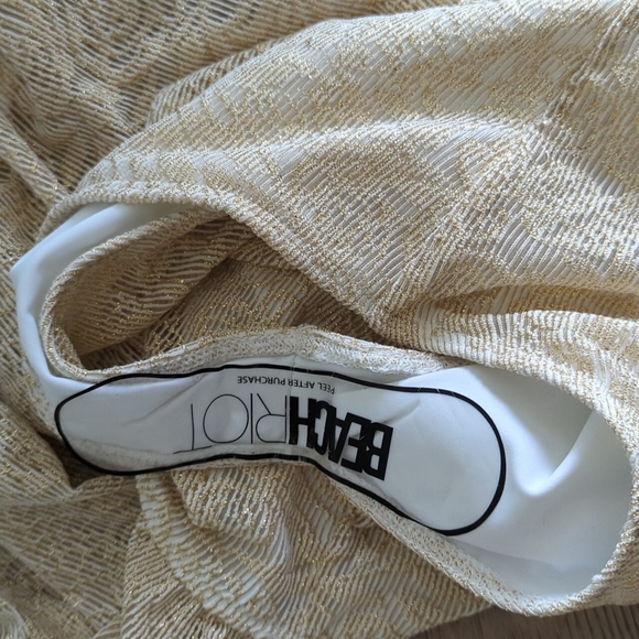 NWT shimmering GOLD Beach Riot Sunset One Piece - Picture 7 of 7